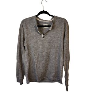 rag & bone Long Sleeve Gray Henly Size L
